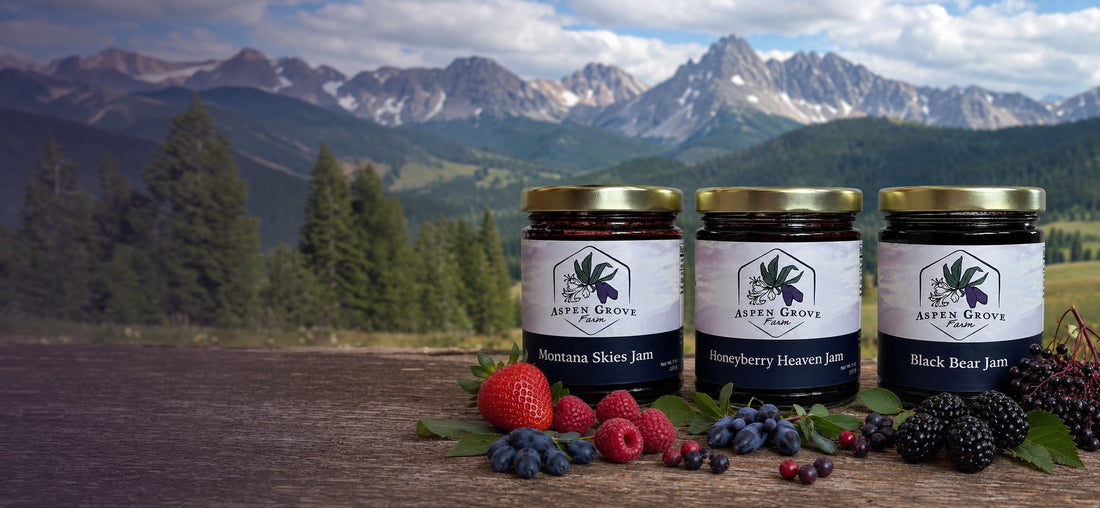 Aspen Grove Farm with Montana mountain backdrop