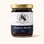 Raspberry Bliss Jam by Aspen Grove Farm — studio product photograph