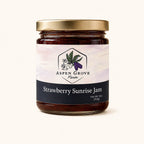 Strawberry Sunrise Jam by Aspen Grove Farm — studio product photograph