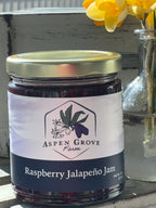 Raspberry Jalapeno Jam jar